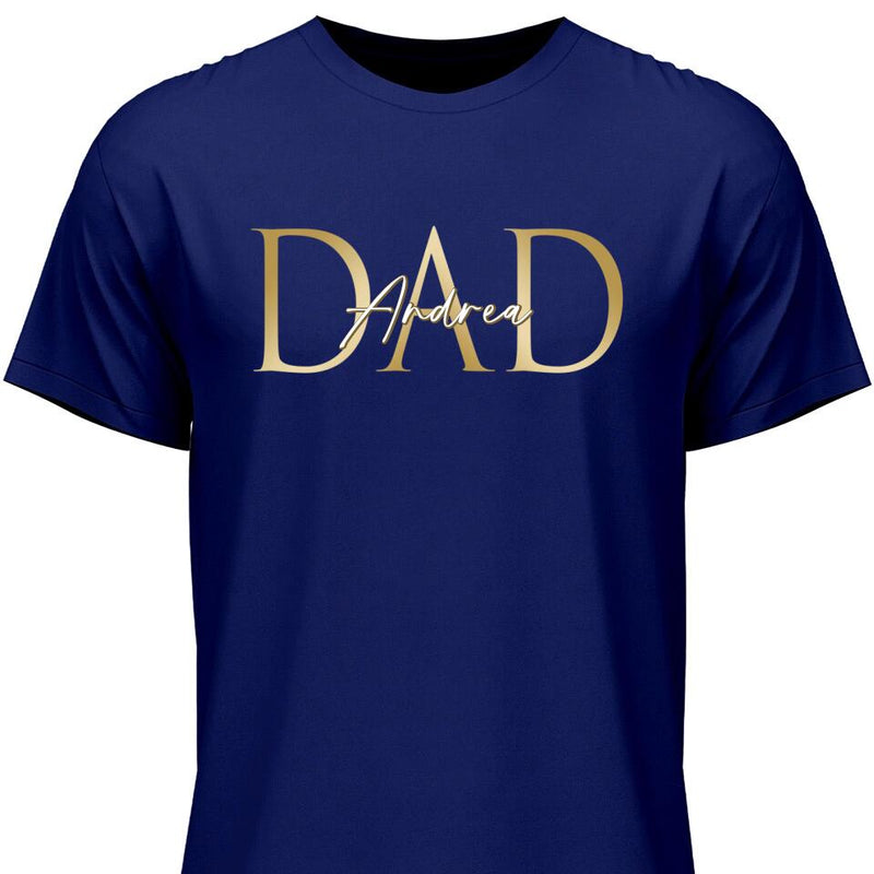 Dad und Kindernamen - Personalisierbares T-Shirt
