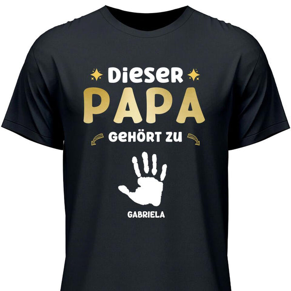 Dieser Papa gehört zu - Personalisierbares T-Shirt