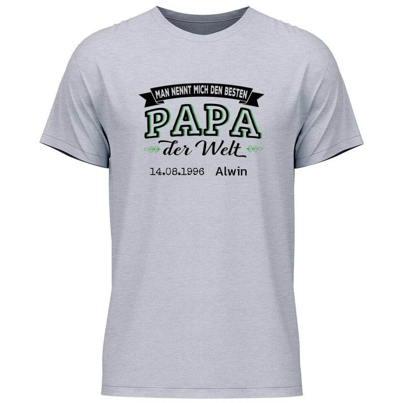 Der beste Papa der Welt - Personalisierbares T-Shirt