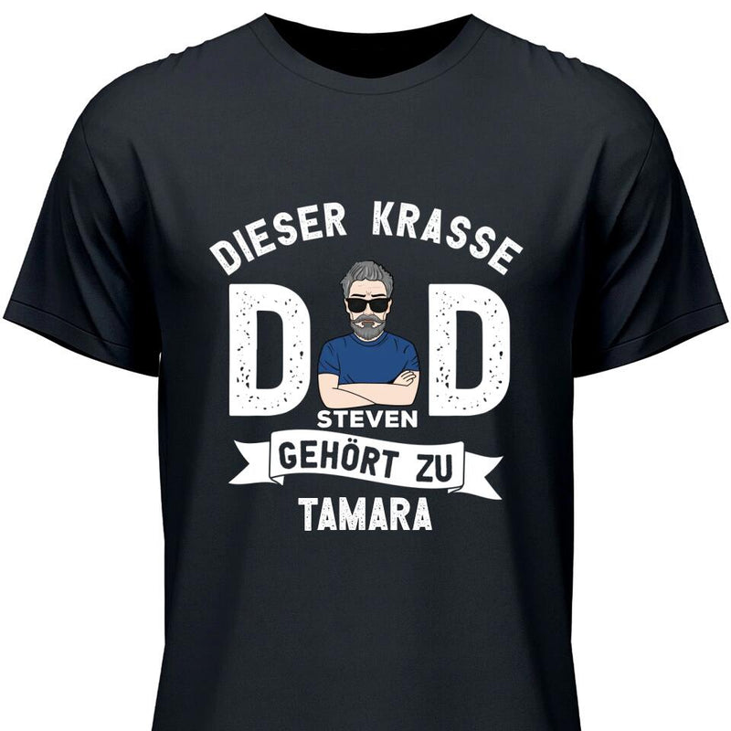 Dieser krasse Dad gehört zu - Personalisierbares T-Shirt