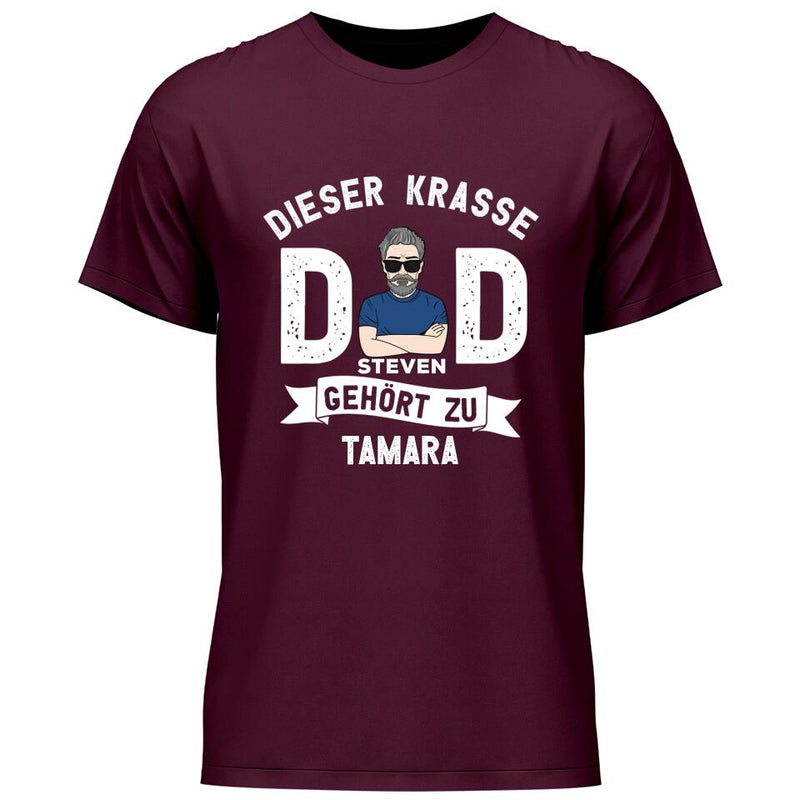 Dieser krasse Dad gehört zu - Personalisierbares T-Shirt