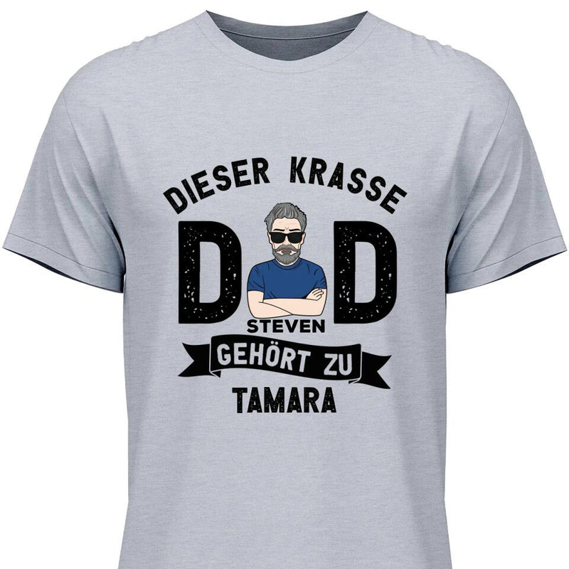 Dieser krasse Dad gehört zu - Personalisierbares T-Shirt