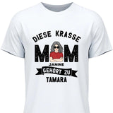 Diese krasse Mom gehört zu - Personalisierbares T-Shirt