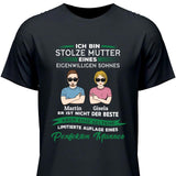 Stolze Mutter dieses Sohnes - Personalisierbares T-Shirt