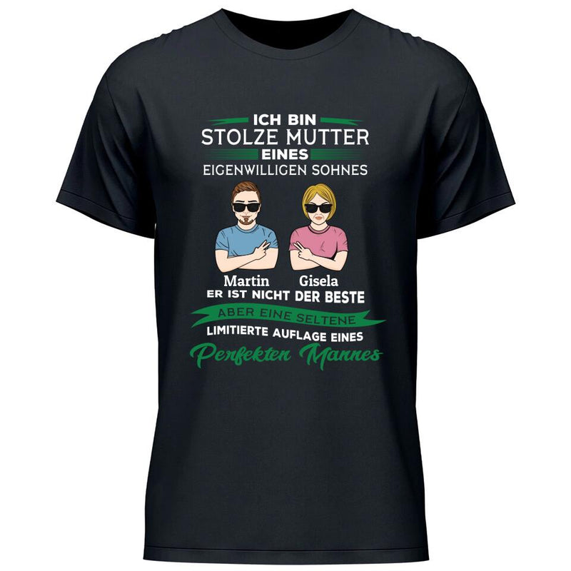 Stolze Mutter dieses Sohnes - Personalisierbares T-Shirt