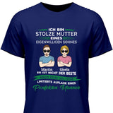 Stolze Mutter dieses Sohnes - Personalisierbares T-Shirt