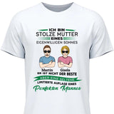 Stolze Mutter dieses Sohnes - Personalisierbares T-Shirt