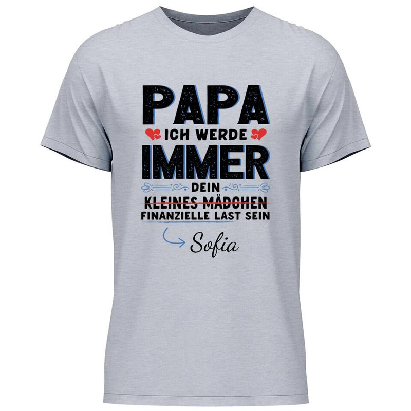 Papas finanzielle last - Personalisierbares T-Shirt