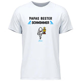 Papas beste Schwimmer - Personalisierbares T-Shirt