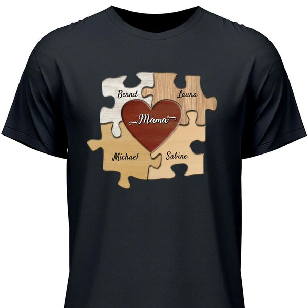 Familien Puzzleteile - Personalisierbares T-Shirt