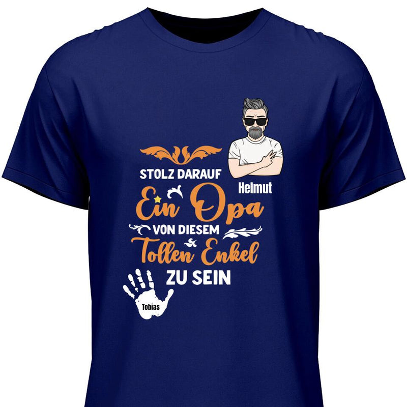 Stolzer Opa von diesen Enkeln - Personalisierbares T-Shirt