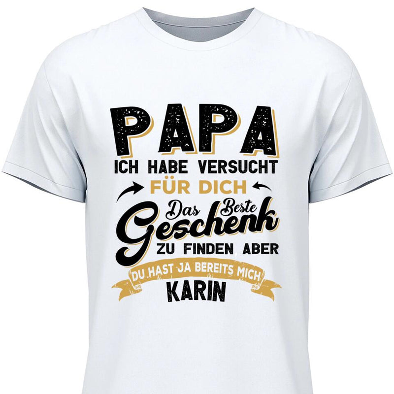 Beste Geschenk für Papa - Personalisierbares T-Shirt