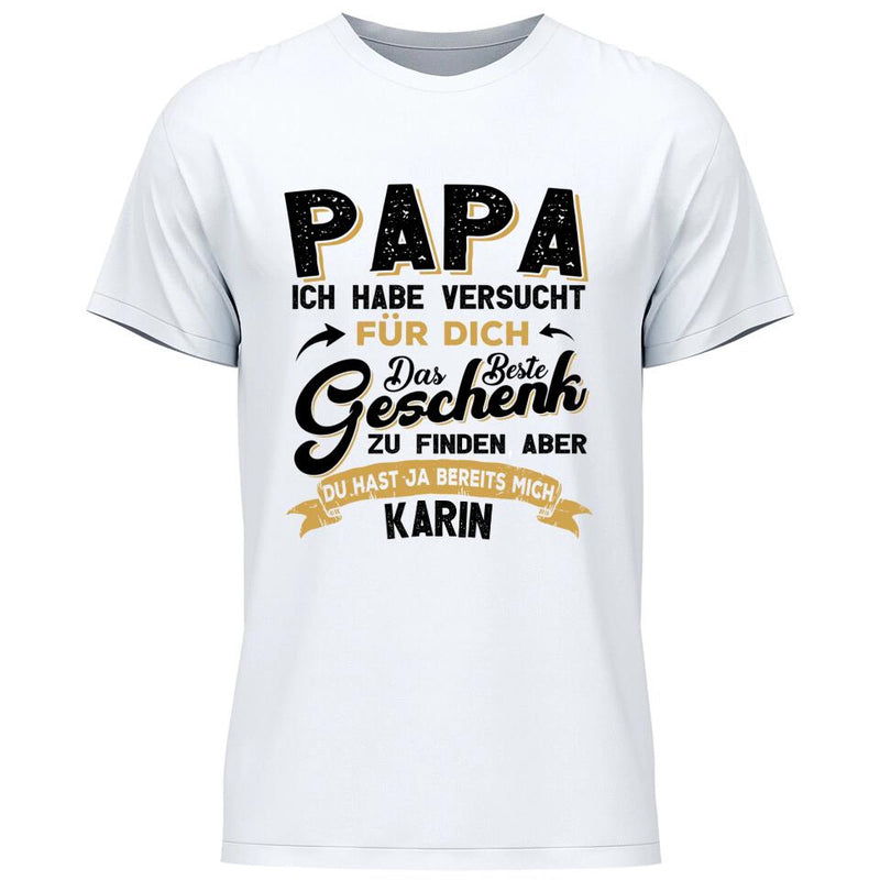 Beste Geschenk für Papa - Personalisierbares T-Shirt