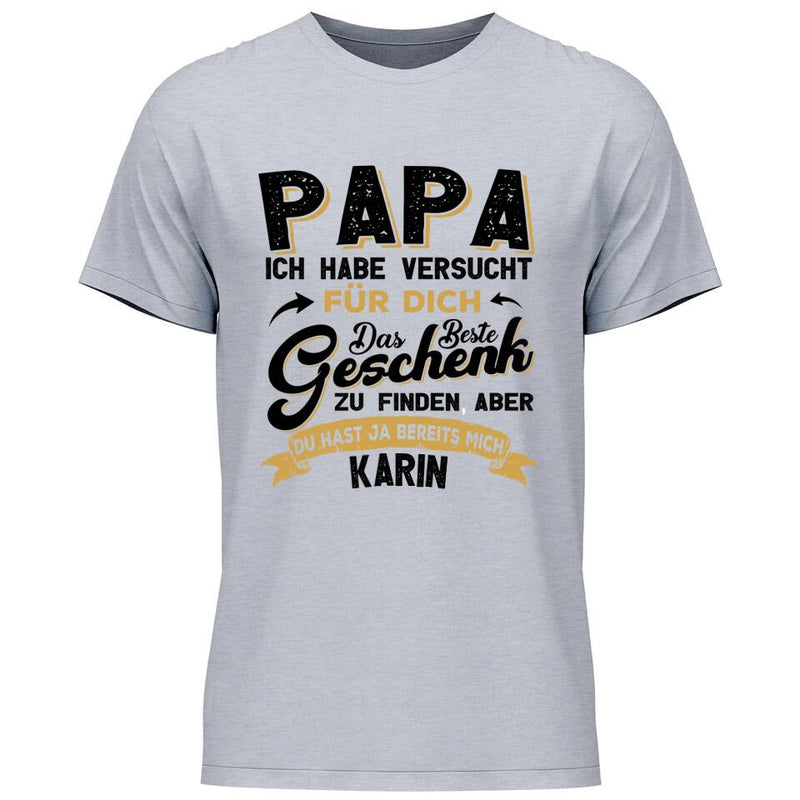 Beste Geschenk für Papa - Personalisierbares T-Shirt