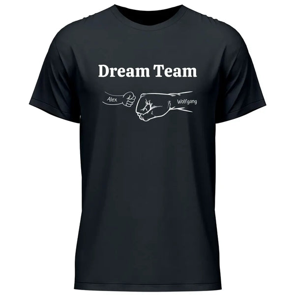 Dream Team mit Fäusten - Personalisierbares T-Shirt