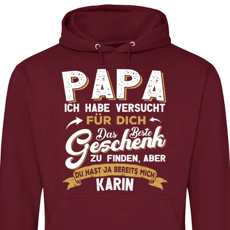 Beste Geschenk für Papa Personalisierbarer Hoodie