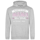 Die beste Mama der Welt - Personalisierbarer Hoodie