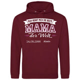 Die beste Mama der Welt - Personalisierbarer Hoodie