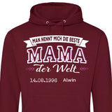 Die beste Mama der Welt - Personalisierbarer Hoodie