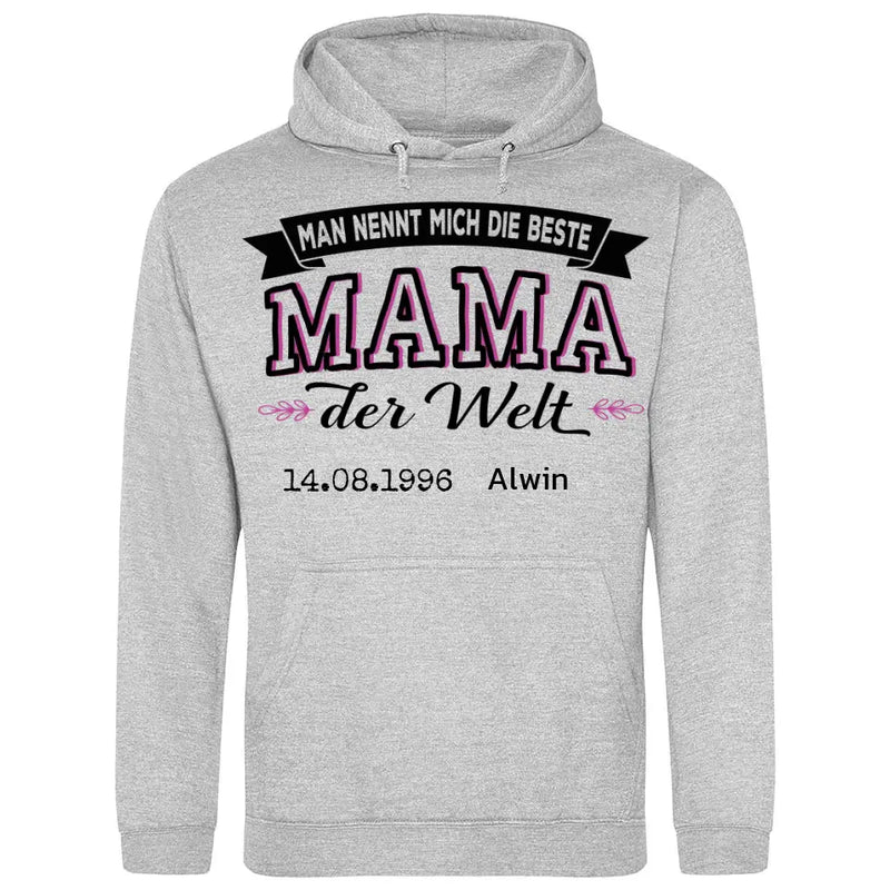 Die beste Mama der Welt - Personalisierbarer Hoodie