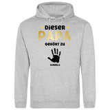 Dieser Papa gehört zu - Personalisierbarer Hoodie