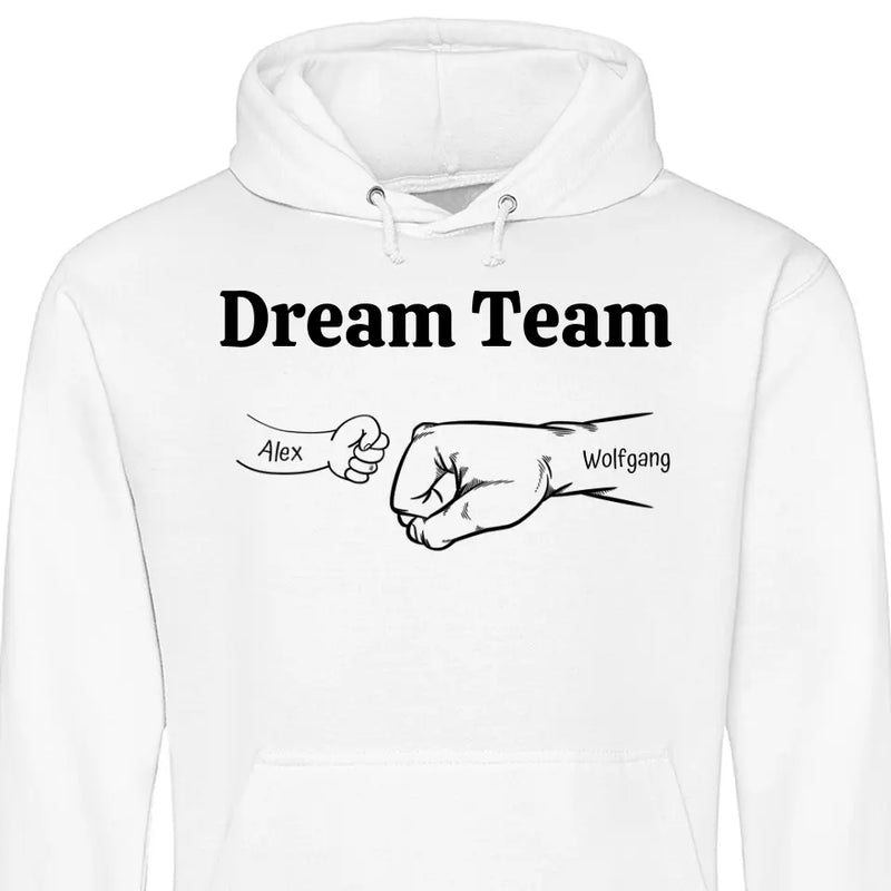 Dream Team mit Fäusten - Personalisierbarer Hoodie