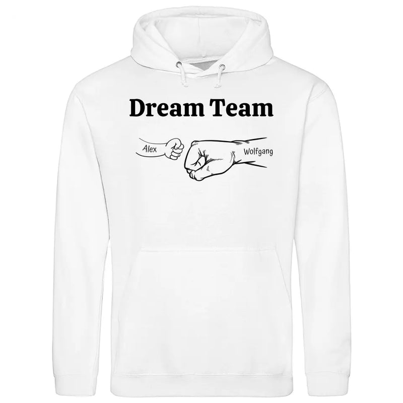 Dream Team mit Fäusten - Personalisierbarer Hoodie