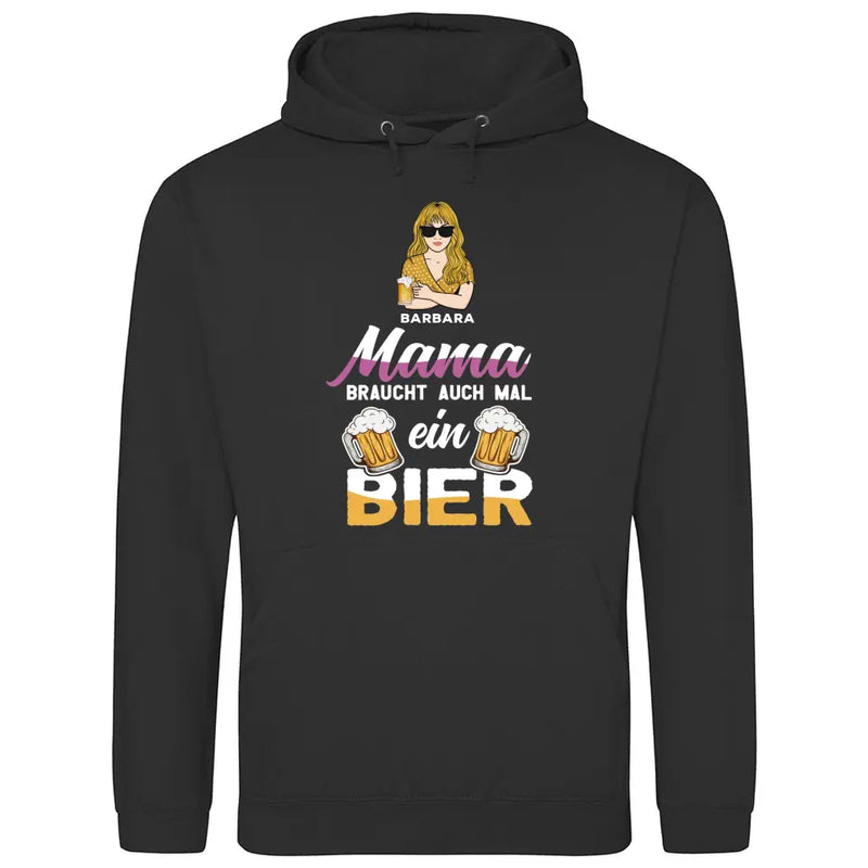 Mamas brauchen auch mal ein Bier - Personalisierbarer Hoodie