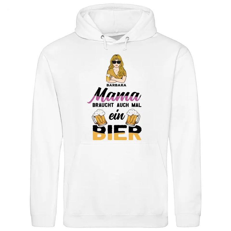 Mamas brauchen auch mal ein Bier - Personalisierbarer Hoodie