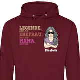 Legende Ehefrau Mama Oma Seit - Personalisierbarer Hoodie