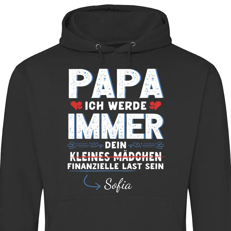 Papas finanzielle last - Personalisierbarer Hoodie