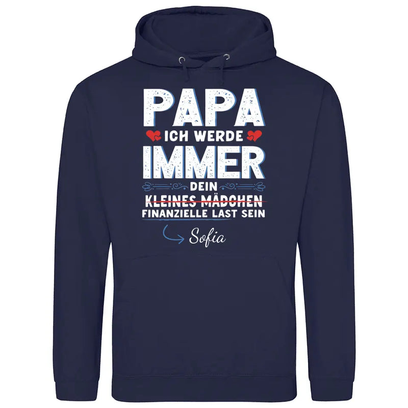 Papas finanzielle last - Personalisierbarer Hoodie