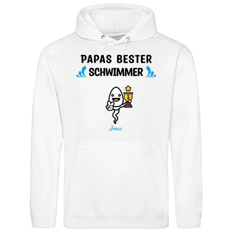 Papas beste Schwimmer - Personalisierbarer Hoodie