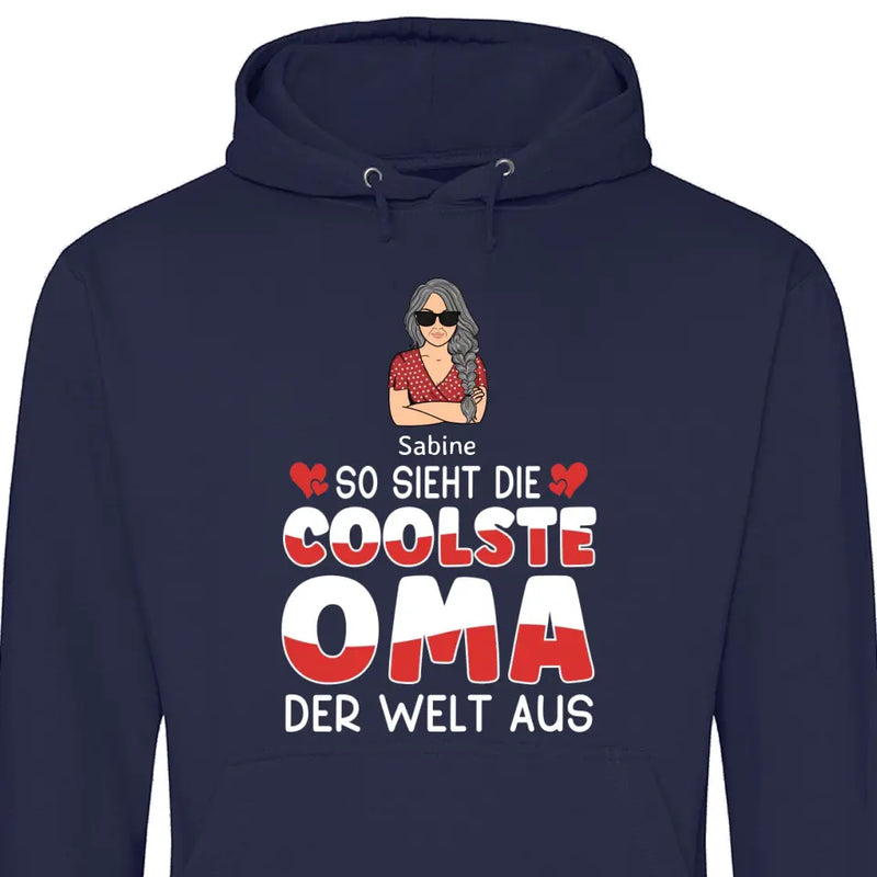 So sieht die coolste Oma aus - Personalisierbarer Hoodie