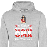 So sieht die coolste Oma aus - Personalisierbarer Hoodie