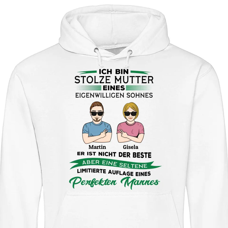 Stolze Mutter dieses Sohnes - Personalisierbarer Hoodie