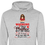 Warnung vor dieser Mutter - Personalisierbarer Hoodie