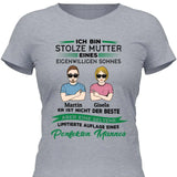 Stolze Mutter dieses Sohnes - Personalisierbares T-Shirt