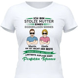 Stolze Mutter dieses Sohnes - Personalisierbares T-Shirt