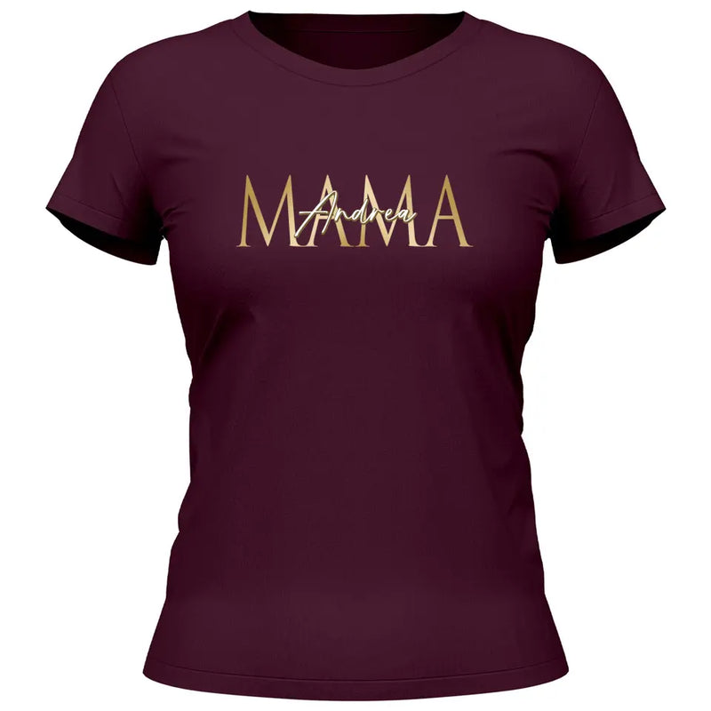 Mama und Kindernamen - Personalisierbares T-Shirt