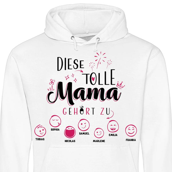 Diese Tolle Mama 2024 - Personalisierbarer Hoddie (Unisex)