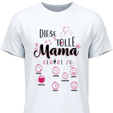 Diese Tolle Mama 2024 - Personalisierbares T-Shirt