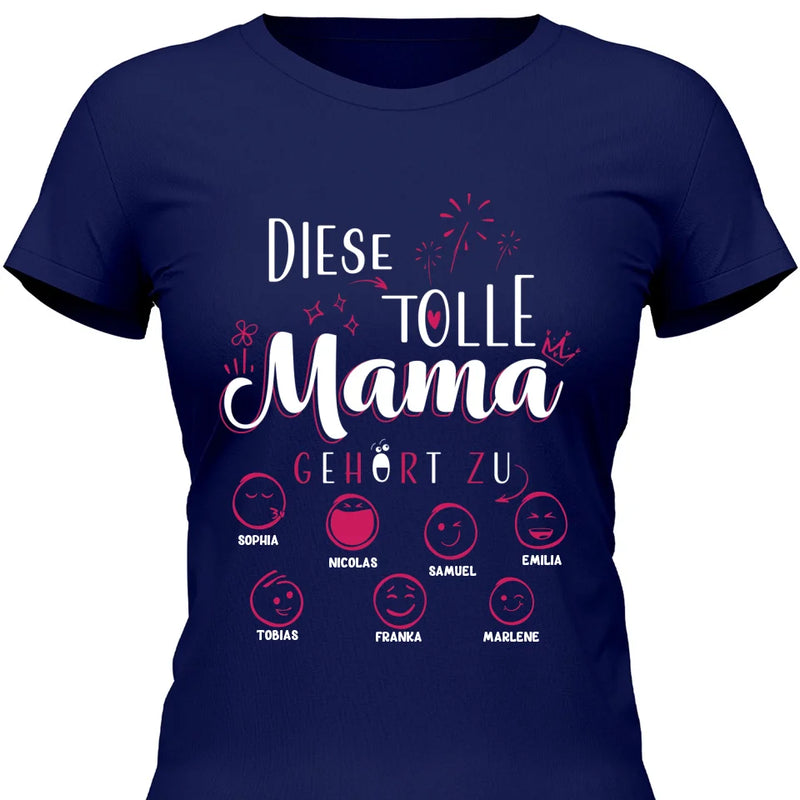 Diese Tolle Mama 2024 - Personalisierbares T-Shirt