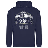 Mein grösstest Geschenk nennt mich Papa - personalisierbarer Hoodie 2025 (Unisex)