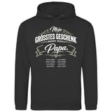 Mein grösstest Geschenk nennt mich Papa - personalisierbarer Hoodie 2025 (Unisex)