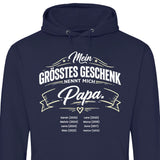 Mein grösstest Geschenk nennt mich Papa - personalisierbarer Hoodie 2025 (Unisex)
