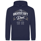 My greatest gift calls me Dad - personalisierbarer Hoodie 2025 (Unisex)