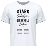 Stark genug zu Schützen Liebevoll genug zu Lieben - personalisierbares T-Shirt 2025