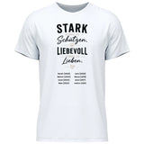 Stark genug zu Schützen Liebevoll genug zu Lieben - personalisierbares T-Shirt 2025