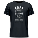 Stark genug zu Schützen Liebevoll genug zu Lieben - personalisierbares T-Shirt 2025